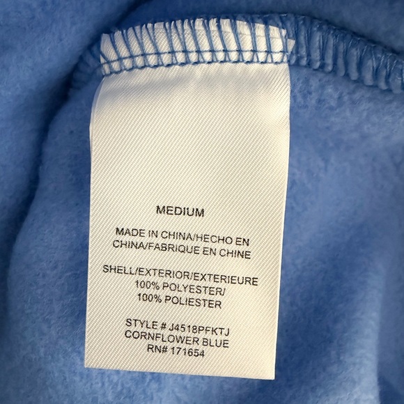 Thread & Supply Blue Fleece Jacket Medium New W Tags Oversized Cozy - Picture 7 of 8